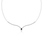 Colier tenis argint cu piatra neagra DiAmanti SMT-1021B-N-AS